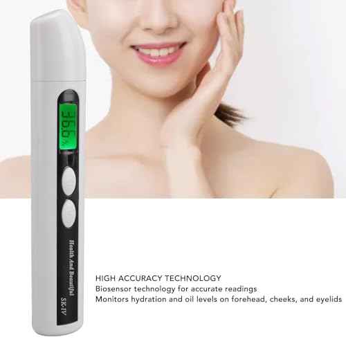Skin Hydration Tester Meter Digital LCD Display Backlight for Care Analysis Hydration Detector Digital Skin Oil Tester Skin Hydration Tester Skin Hydration Meter