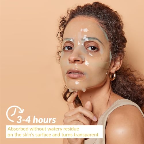 Bee & Beauty Bio Collagen Overnight Mask Pack Of 15 Korean Face Mask For Glass Skin Sheet Mask For Deep Hydration, Pore Minizmizing With Goodness Of Honey