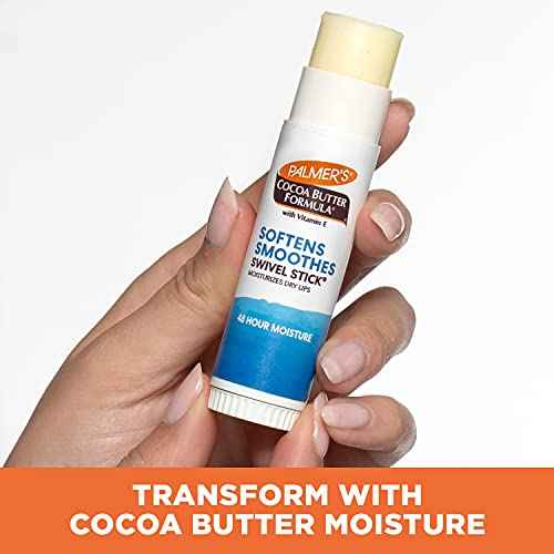 Palmer's Cocoa Butter Formula Moisturizing Swivel Stick with Vitamin E, Lip Balm Stocking Stuffer, Face & Body Moisturizer Stick, Ideal for Treating Dry Skin Patches (Pack of 3)