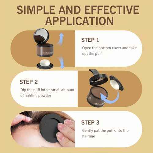 gowwim Hairline Powder(Dark Brown) Hair Root Dye, Instantly Hair Color Shadow Cover Gray Hair Root, Hair Touch-Up, Thin Hair Powder 4 g