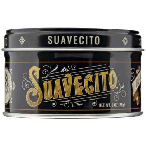 Suavecito Oil Based Pomade 3 oz Tin Can - Original Scent Hair Styling Long Lasting Hold, Healthy High Shine, For All Hair Types - Smooth Slickback To Pompadour Rockabilly Style Grease