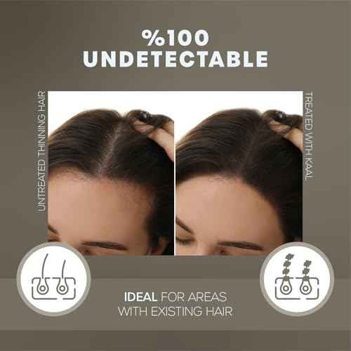 KAAL Hair Fibers - Refillable Hair Powder (27.5g, Black) to Instantly Conceal Thinning Areas for Men and Women