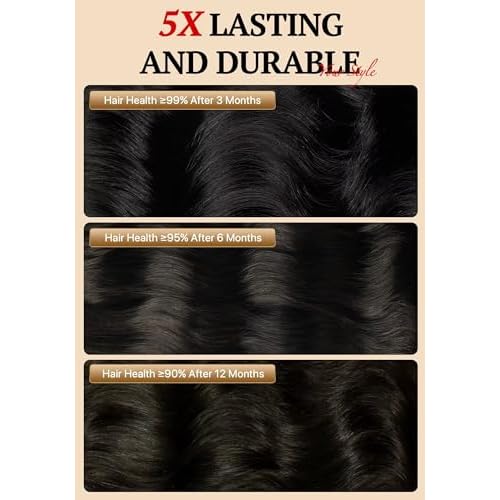 TRIIPPY Real Raw Cambodian Natural Wavy Bundles Human Hair,100% Cambodian Raw Hair Sew in Weave Single Bundle,Triple The Lifespan Over Regular Virgin Hair Bundle,No.1 Raw Hair Brand On Amazon(14 Inch)