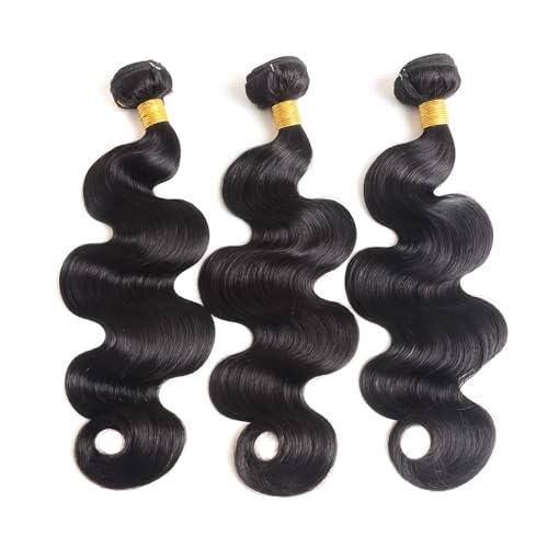 Body Wave Bundles Human Hair 20 20 20 3 Bundles 100% Brazilian Human Hair Bundles Weave Bundles Deals Real Human Hair Extensions Natural Black Color