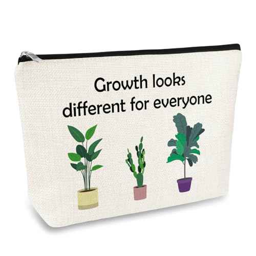 Plant Lover Makeup Bag Plants Gift for Girls Women Cosmetic Bag Gardening Gifts Botanical Themed Gifts for Sister Friends Daughter Aunt Bestie Christmas Birthday Gift Zipper Travel Toiletry Pouch