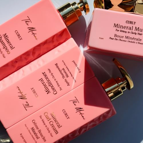 Curly Mineral Kit - Shampoo (8.5oz/250ml), Mineral mud (8.5oz/250ml) and Curly Mineral Curl Cream (8.5oz/250ml) Complete 3-step system for curly hair care