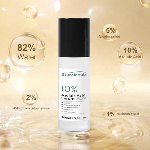 Azelaic Acid 10% Serum, 3.4 fl. oz. / 100ml, Azelaic-Acid-Serum For Reducing Facial Redness And Face