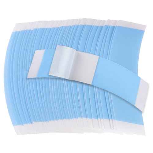 Kachanaa 48pcs Double Sided Ultra Hold Waterproof Lace Glue for Front Lace Wig,Bold Hold Lace Wig Tape in Hair Extension Remover can Replacement (Blue)