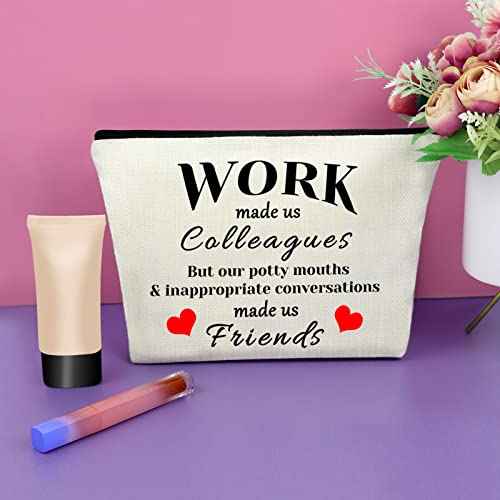 Coworker Leaving Gifts for Coworker Farewell Gift for Friends Makeup Bag Retirement Gifts Thank You Gifts Coworker Cosmetic Bag Thanksgiving Day Birthday Christmas Gifts for Her Cosmetic Travel Pouch
