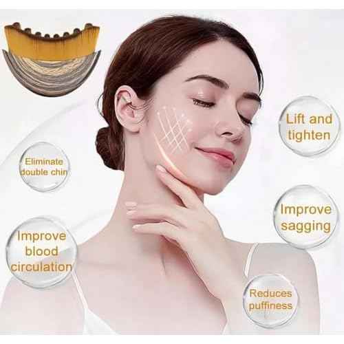 Lymphatic Contour Face Brush, The Lymphatic Drainage Massager for Face, Soft Dry Brushing Beauty Tool for Chin & Jawline Sculpting