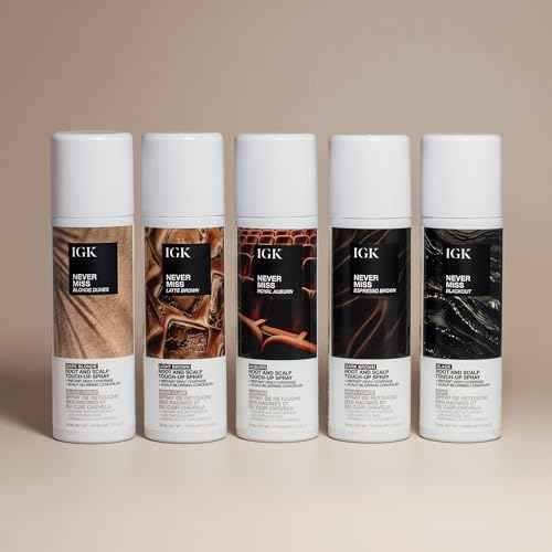 IGK NEVER MISS Root & Scalp Touch-Up Spray - Dark Blonde | Temporary Gray Coverage for Roots & Thinning Hair | Waterproof, Sweat-Resistant, Non-Flaking | With Biotin, Rosemary & Squalane | 2oz