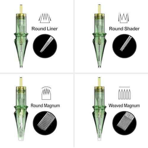 Tattoo Cartridge Needles,Solong Pro 20Pcs Disposable Tattoo Needles 1207 Round Liner X-Taper Tattoo Needle Cartridge(1207RL) EN01S-20-1207RL-X