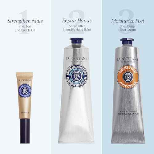 L'OCCITANE 15% Organic Shea Butter Foot Cream, Moisturizes, Soothes & Softens Feet, Repairs Cracked & Dry Heels, Fast Absorbing, Non-Greasy, Vegan