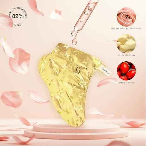 STARSKIN VIP Gold Mask Foot (4 Pieces), Softening Foot Mask for all Skin Types, Korean Skin Care, Hydrating and Moisturizing with Shea Butter and Rose Oil, K Beauty Skincare