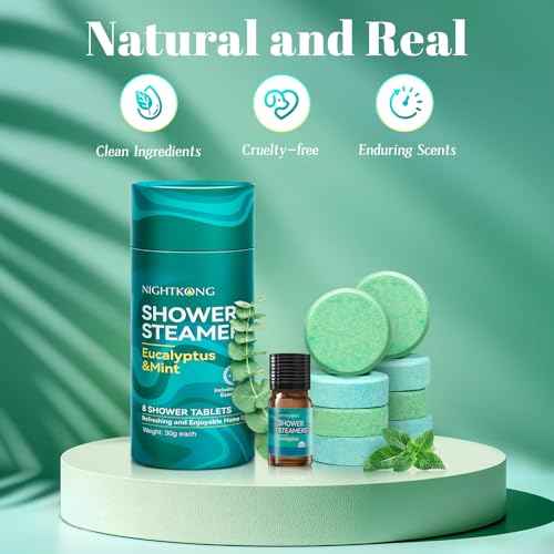 Eucalyptus Mint Shower Steamers - 8 Packs with 5ml Essential Oil, Eucalyptus for Shower, Birthday Gifts for Women Men, Christmas Gifts Stocking Stuffers for Women, Men, Self Care Spa Gifts for Women