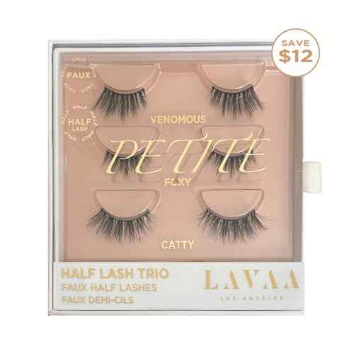 HALF LASH TRIO by Lavaa Beauty | 3-pack Half-Lashes | Catty & Foxy Accent Lashes