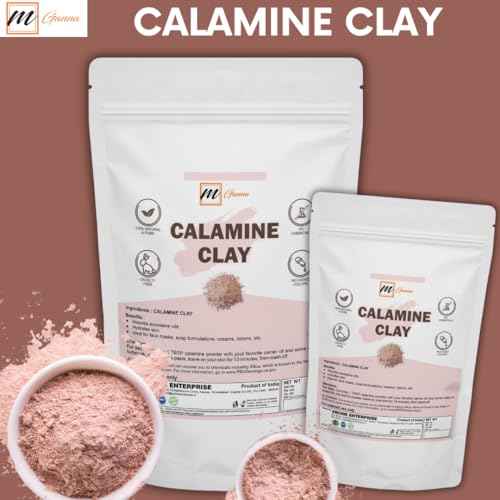 100% Natural Calamine Clay Powder for Hair Masks, Scrubs, Lotion and Soap Making 0.5 LBS / 227 GMS