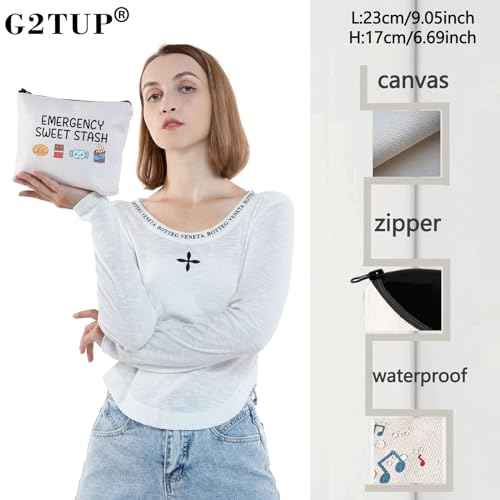 G2TUP Funny Snacks Makeup Bag Snacks Lover Gift Emergency Sweet Stash Travel Bag Snacks Merch (Emergency Sweet Bag)