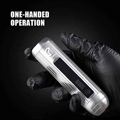 EZ Wireless Tattoo Machine 4.0mm - One Handed Control Tattoo Pen Machine with 2000mAh Battery Power Rotary Tattoo Gun Equipment for Cartridge Needles and Artists (Defender X Sliver)
