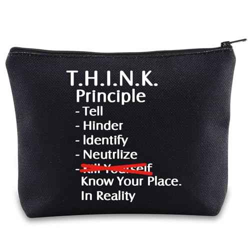 JNIAP Horror Web Series Makeup Bag Mandela Inspired Gifts T.H.I.N.K. Principle Mandela Horror Zipper Bag (Know Your Place mb)