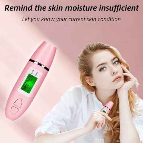 Detector For Face, Skin Hydration Tester, Skin Analyzer Machine Professional, Skin Analyzer Machine Water Oil Monitor for Skin Care, LCD Display Monitoring Meter for Home Traveling Beauty Salon