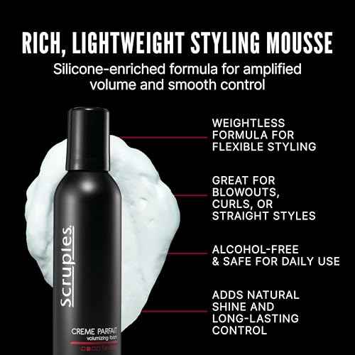 Scruples Creme Parfait Volumizing Foam - Rich & Weightless Styling Foam for Ultimate Smoothing Control, Hydration & Frizz-Free Hold - Alcohol-Free Hair Mousse for All Hair Types, 8.5 oz (Pack of 2)
