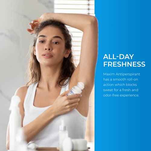 Maxim Clinical Strength Antiperspirant Deodorant for Women & Men, Anti-Sweat Deodorant, Prevent Sweat Armpits, Underarm Sweat Block Treatment, Protection to Keep Dry & Odor Free (4 Pack)