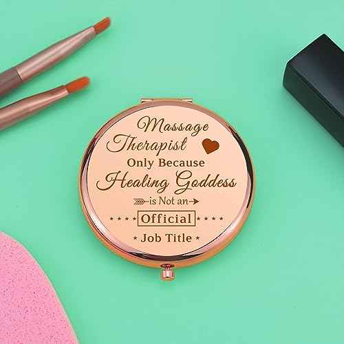 Therapist Gifts Massage Therapist Gifts for Women Compact Mirror for Message Therapy Thank You Gift Massage Therapist Appreciation Gift Folding Makeup Mirror Graduation Christmas Birthday