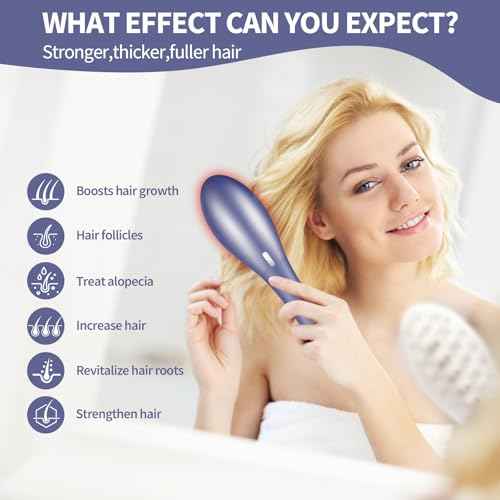 Laser Therapy Hair Growth Comb,Laser Hair Growth Device Electric Scalp Massager, Promote in Women and Men