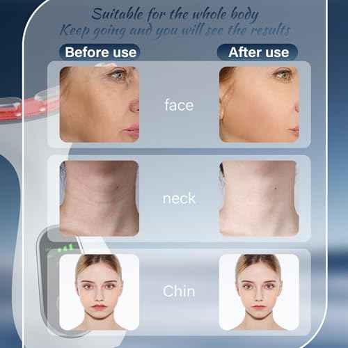 Face Massager Tool, Facial and Neck Massager Beauty 3-in-1 Triple Action Light, Thermal, and Vibration for Skin Care Face Sculpting Tool (White)
