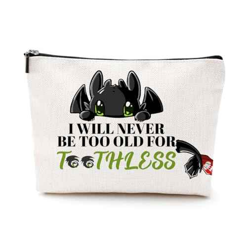 Dragon Anime Cosmetic Make up Bag Dragon Lover Gift Makeup Zipper Pouch Bag Anime Characters Lover Gift
