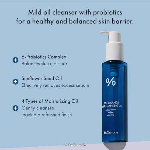 Dr.Ceuracle Pro Balance Pure Cleansing Oil - Makeup Sunscreen Remover Oil Cleanser, Korean Facial Cleanser with Hydrating Finish (155 ml / 5.24 fl. oz.)