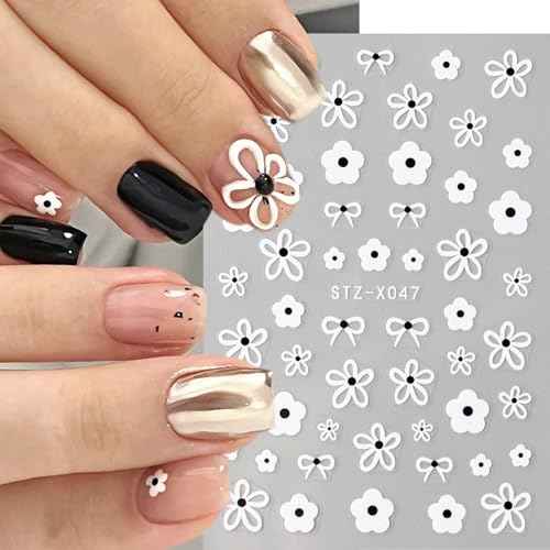 9 Sheets Christmas Nail Art Stickers Decals 3D Self-Adhesive Christmas Gifts Nail Art Supplies Cute Snowflake Xmas Winter Nail Art Design for Women Girls Nail Decoration Accessories