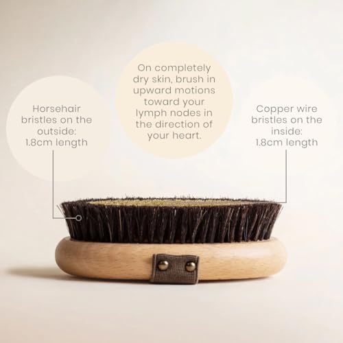 De La Heart Copper Body Brush for Radiant Complexion, Smooth & Glowing Skin