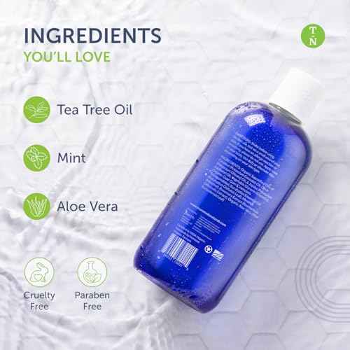 Truremedy Naturals 12 oz Tea Tree Oil Body Wash - Invigorating Tea Tree Soap with Peppermint, Aloe, Eucalyptus, Coconut and Olive Oil - Refreshing Body Wash for Men and Women - Shower Gel Cleanser