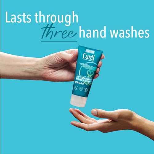 Curel Hand Cream for Dry to Extremely Dry Hands and Skin, Extreme Relief Hand Lotion, Long-Lasting Moisturizer, Skin Care Essential, Fragrance-Free, Travel Size, Lotion Bulk, 3 Oz (Pack of 3)