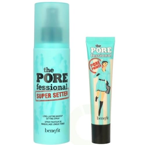 Benefit Prime & Set Pore Pack 2-Piece Set, (0.74 Ounce Pore Primer + 4.0 Ounce Setting Spray)