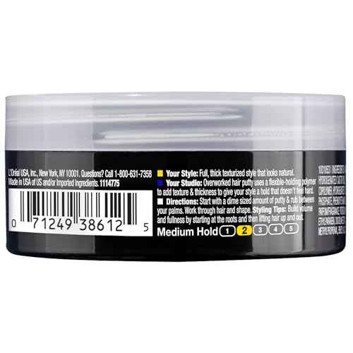 L'Oreal Studio Line Overworked Hair Putty (Pack of 2)