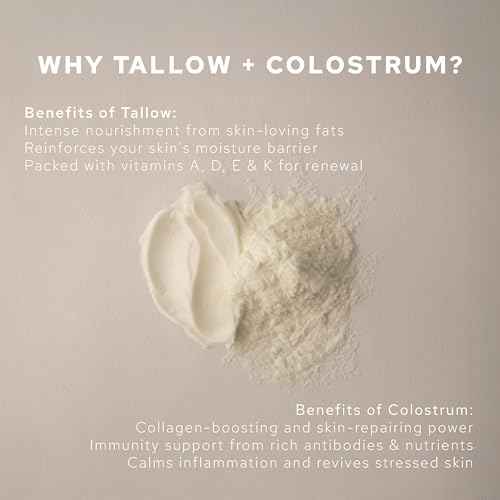 Honor Whipped Tallow Cream with Colostrum, Hydration, Skin Renewal (3oz, Lavender)