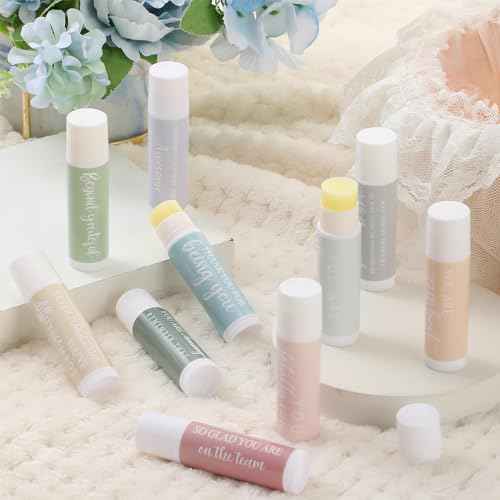 100 Sets Employee Appreciation Gifts Bulk for Coworkers Lip Balm Favors Thank You Team Gifts for Coworkers Staff Teachers Nurse Volunteer Thanksgiving Christmas Appreciation, 5 Flavors