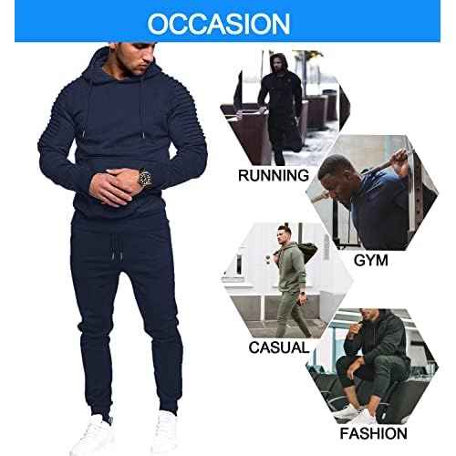COOFANDY Men's Tracksuit 2 Piece Hoodie Sweatsuit Sets Casual Jogging Athletic Suits