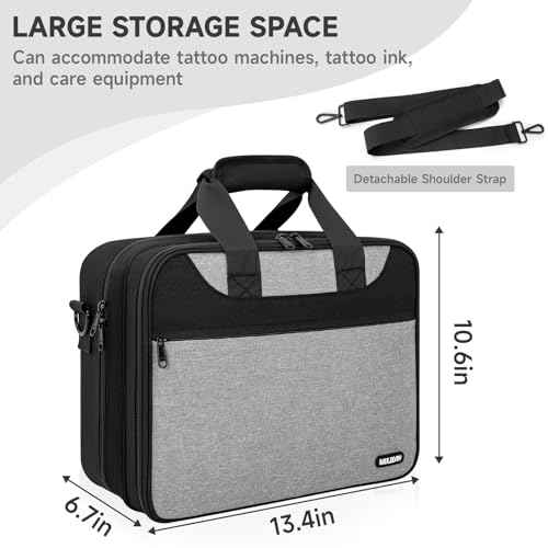 Tattoo Supplies Organizer Tattoo Carrying Travel Case, Tattoo Kit Carrying Case for Tattoo Stencil Printer and Tatoo Equipment