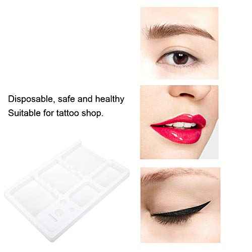 10Pcs Tattoo Cartridge Tray, Disposable Ink Cup Holder Plastic Needle Toner Cup Pigment Rack Holder Washable PVC Tattoo Tray Tool