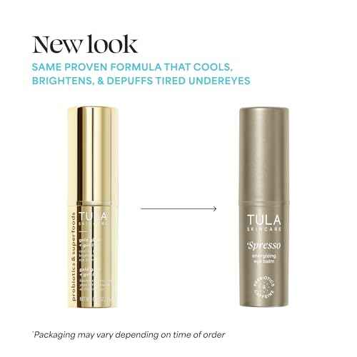 TULA Skin Care Spresso Energizing Eye Balm - Energizing & Hydrating Caffeine Under Eye Treatment for Dark Circles, Portable and Perfect to Use On-the-go, 0.35 oz.