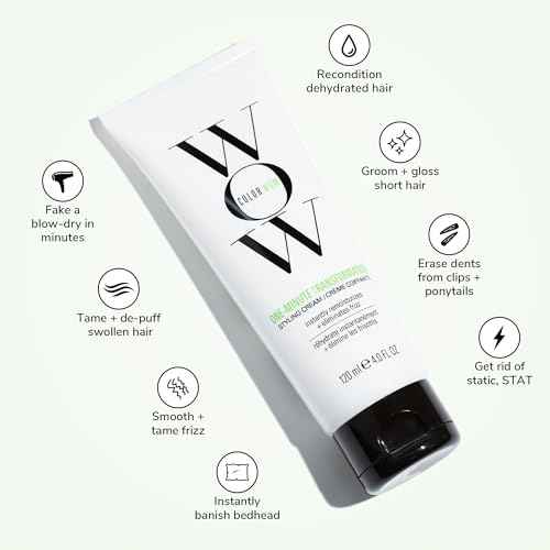COLOR WOW One Minute Transformation ? Instant frizz fix| Nourishing styling cream smooths, tames + defrizzes on the spot| Avocado oil + Omega 3¡¯s hydrate, repair for silkier, smoother texture