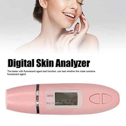 Facial Skin Analyzer Skin Tester Portable Water Oil Detector Pen with Digital LCD Display Skin Moisture Meter for Home Beauty Salon SPA Care