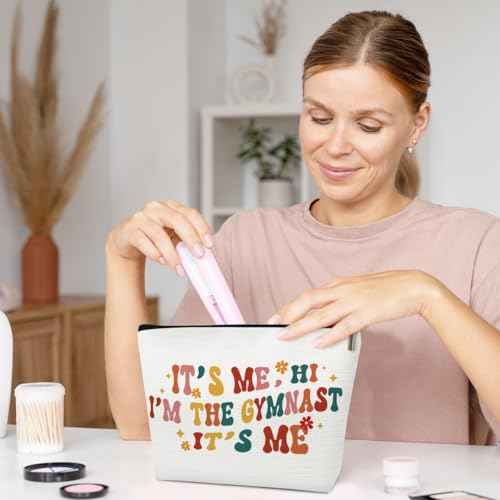 Gymnast Gifts Makeup Bag, It's Me, Hi I'm The Gymnast, Gymnastics Stuff and Graduation Appreciation Thank You Gifts for Women Girls Coworker