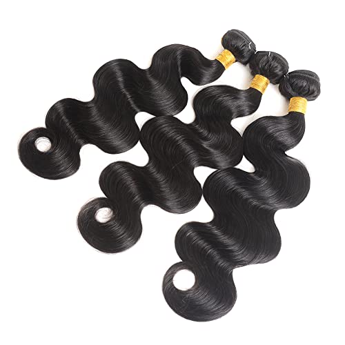 12A Human Hair Bundles 18 20 22 Inch Body Wave Bundles Human Hair 100% Unprocessed Brazilian Virgin Weave 3 Bundles Human Hair Extensions Natural Color