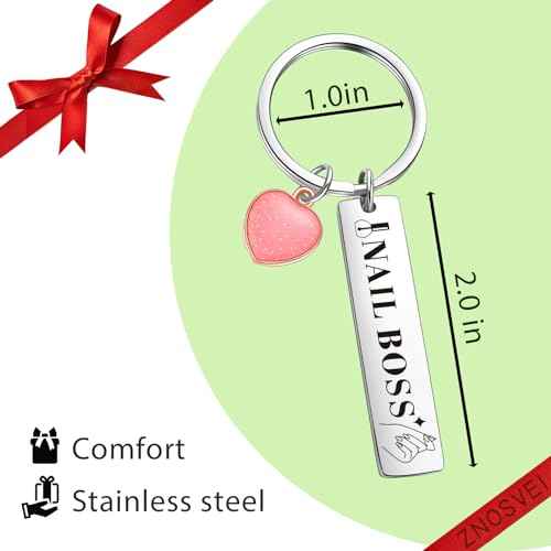 ZNOSVEI Nail Boss Keychain Nail Technician Jewelry Artist Gift Keychain