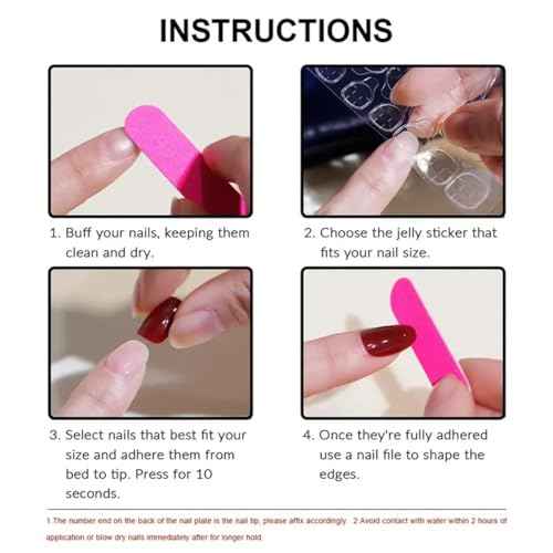 Christmas Short Square Press-On Nails - Blue Full Cover Glue-On With Silver Glitter Pink Snowflake Glossy Artificial Acrylic False Nails for Women Manicure - 24pcs